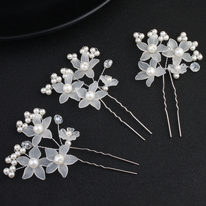 Épingles à <span class=keywords><strong>cheveux</strong></span> pour mariée, couleur argent, bijoux en forme de <span class=keywords><strong>fleur</strong></span>, nouveauté - Product Image 1