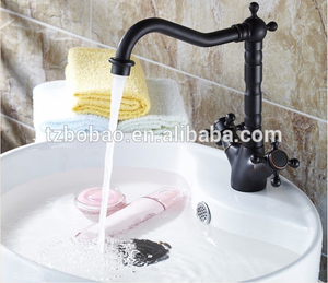 Modelo 9256B ORBE negro dos asas baño grifo del golpecito de agua - Product Image 1
