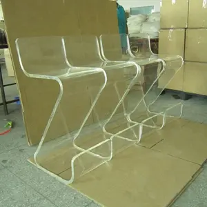 럭셔리 Z 모양 투명 Lucite 아크릴 바 의자