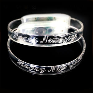 מוסיקה מבוקרת Led צמיד אור עד זוהר צמיד led מתוכנת Armband פלאש LED צמיד צמיד עבור מפלגה ואירועים - Product Image 2