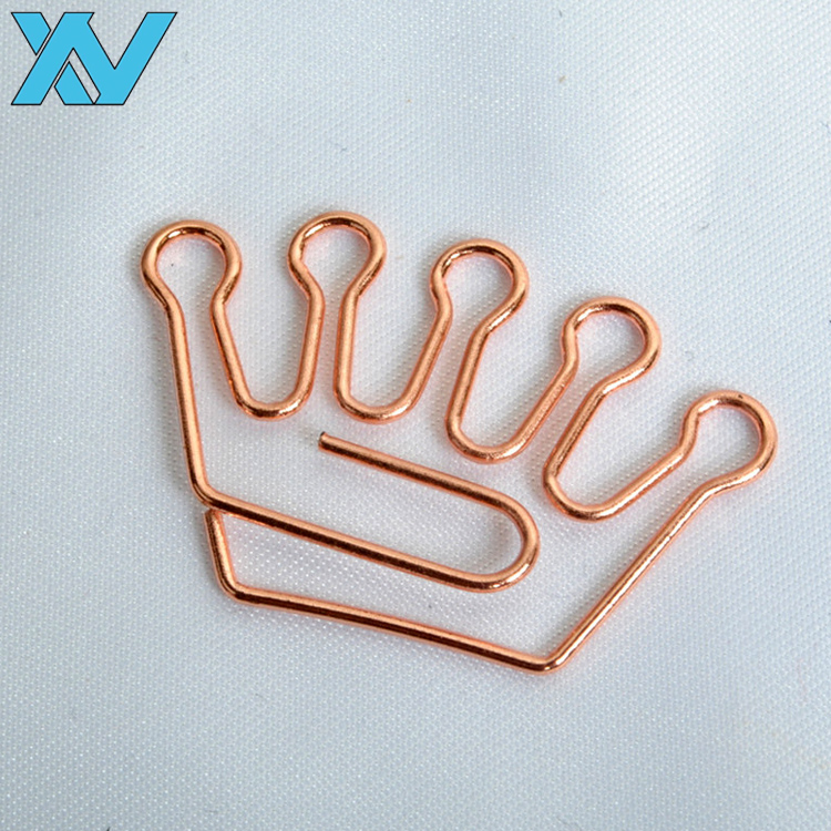 Высококачественные Американские рекламные подарки, металлические зажимы в форме королевской короны из розового золота