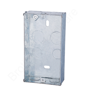 British Standard Rectangle 35mm Deep Flush Mounted Double Metal Back Box