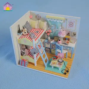 Factory Made Reasonable Price Miniature House Model Materials Diy Educational Toys Wooden For Kids Doll House