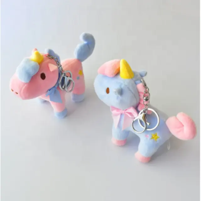 Dropshipping Unicorn Keychain Plush Toy Soft Dolls Bag Hang Stuffed Animal Toys For Children Gift High Quality