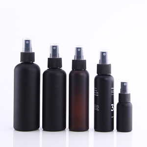 30ml 60ml 100ml150m 200ml 250ml Cosmo Forme Sérigraphie Noir Mat En Plastique PET Bouteille stock - Product Image 1