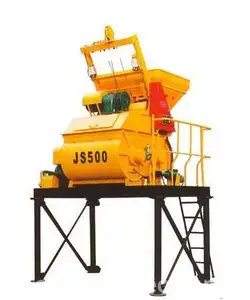 Factory JS500 industrial double shaft self loading concrete cement mixer