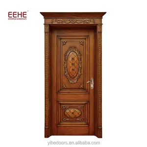 चीन Foshan द्वारा निर्मित इंडोनेशिया EHE ब्रांड ठोस लकड़ी के दरवाजे