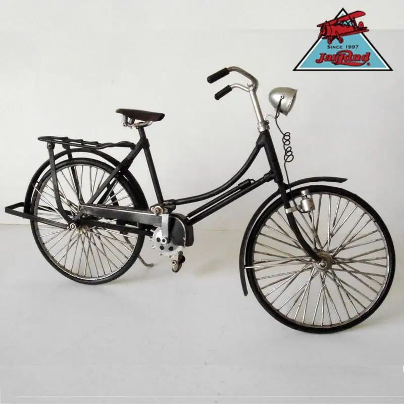 Black antique vintage bicycle model for decor