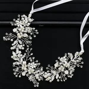 Good Quality Pearl Flower Hair Vine Wedding Headband Bridal Accessories Fairy Fancy Headpieces