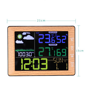 Factory Price Digital Wall <strong>Clock</strong> Wireless Color <strong>Barometer</strong> Thermometer Hygrometer Weather Station <strong>Clock</strong> - Product Image 2