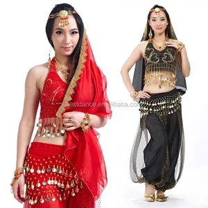 BestDance Lady's Arabic Hot Belly Dance Costume Tribal Bra Top Pant Set Belly Dancer Outfit OEM