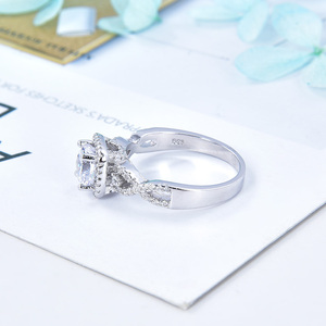 POLIVA alta calidad logotipo personalizado joyería infinito banda de diamantes de Plata de Ley 925 casarse conmigo anillo de compromiso