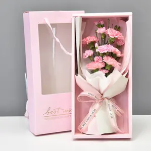 Fabrika özel sıcak satış geri dönüşüm kağıt hediye çiçek paketleme kutusu, anneler günü çiçek kağit kutu