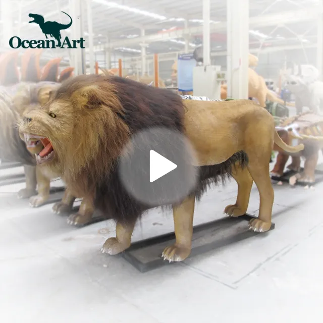 Tier park Simulation Tier animatronic Life size Lion für verkauf