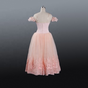 Robe longue rose professionnelle et romantique pour fille La Fille Mal Gardée, avec volants doux, costume de ballet, tutu de princesse pour filles - Product Image 3