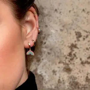Promotion 2023 Summer New Arrived Fashion Women Jewelry Colorful Rainbow CZ Charm Drop Dangle Earring