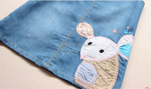 Nuovo <span class=keywords><strong>vestito</strong></span> <span class=keywords><strong>da</strong></span> bambina in Denim con <span class=keywords><strong>topo</strong></span> ricamato pagliaccetti estivi <span class=keywords><strong>da</strong></span> bambina senza maniche per neonato - Product Image 5