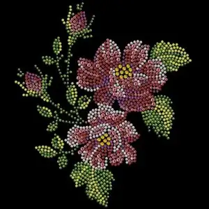 مُصنع صيني مخصص زرّاق زهور مرصع بالكريستال وحجر الراين للملابس النسائية للبيع بالجملة