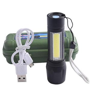Mini lampe de poche Cob Rechargeable Usb, torche très pratique avec boîte en plastique, 500 lumens, prix de gros - Product Image 2