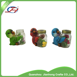 <span class=keywords><strong>Animal</strong></span> pájaro loro lcondiments almacenamiento resina Botte - Product Image 4