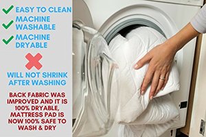 Coprimaterasso Impermeabile Ipoallergenico King Size per Mahjong con Tasca Profonda 15-17 <span class=keywords><strong>Pollici</strong></span> Antibatterico Ecologico - Product Image 6