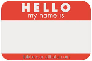 Étiquettes 3 " <span class=keywords><strong>x</strong></span> 4 " bonjour mon nom est auto - adhésif badge, Rouleau de 500 étiquettes, Permanent colle - Product Image 2