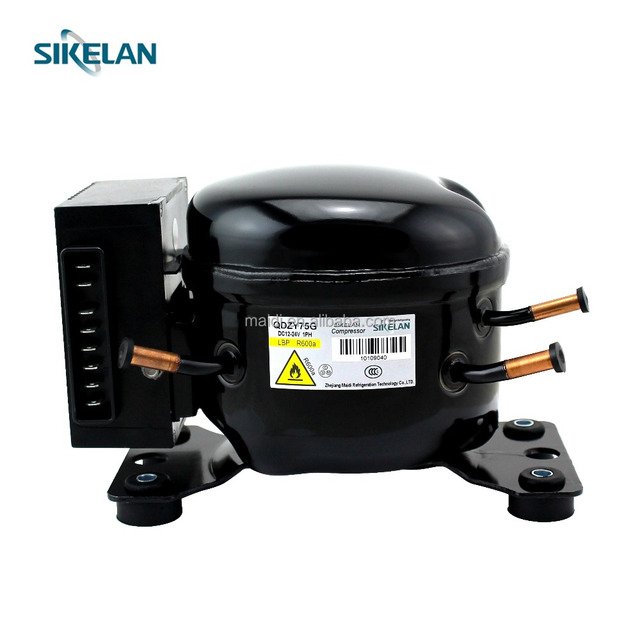 SIKELAN R600a 12V 24V DC QDZY75G 156W Car Mini Fridge Freezer Refrigeration Compressor