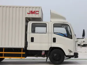 Small Truck JMC 4x2 Small Lorry Truck 3.5 Ton Double Cabin Van Box Cargo Truck For Sale