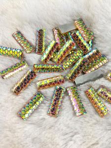 8x24mm Long <strong>Strip</strong> Crow's Feet <strong>Resin</strong> Beads Glue on Wedding Dress Flatback Stone Glue on Shoes Upper As Decoration Hot Selling - Product Image 3