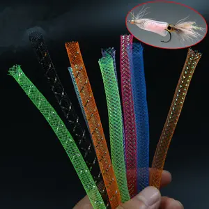 2M Mutlitple Color Flash Mylar Tinsel Mesh Tube Fly Tying Tube Fly Tying Materials