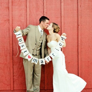 Nicro — décoration de mariage BA009, fournitures pour fête, <span class=keywords><strong>banderole</strong></span> de mariage <span class=keywords><strong>Just</strong></span> <span class=keywords><strong>married</strong></span>, bannière avec lettres - Product Image 1