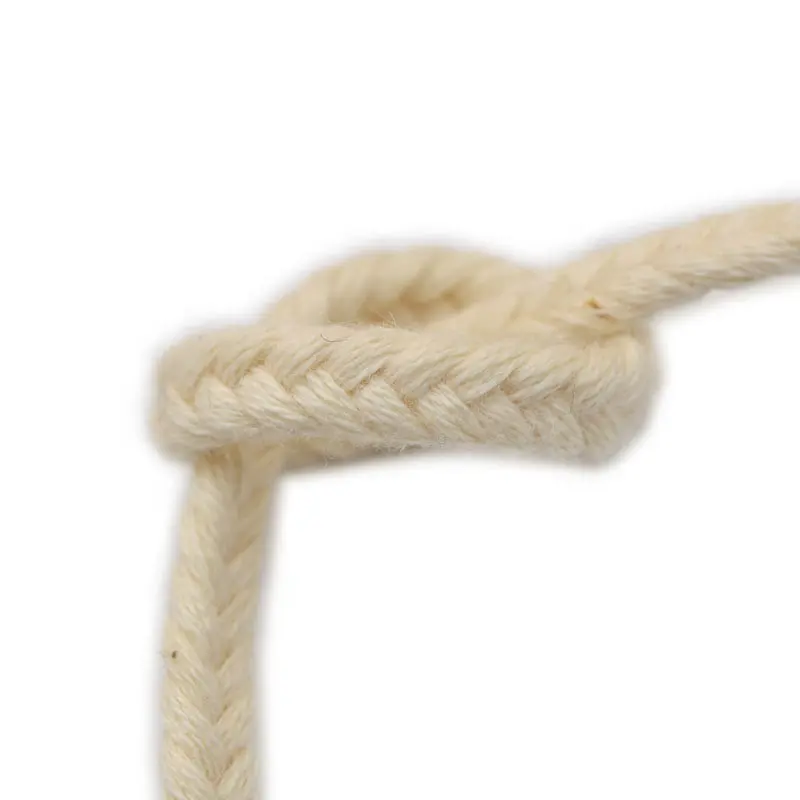 Natural color 5mm three strands cotton rope