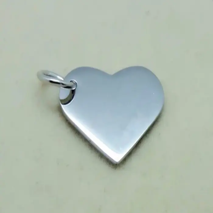 Stainless Steel Stamping Blank Heart Charm Pendant