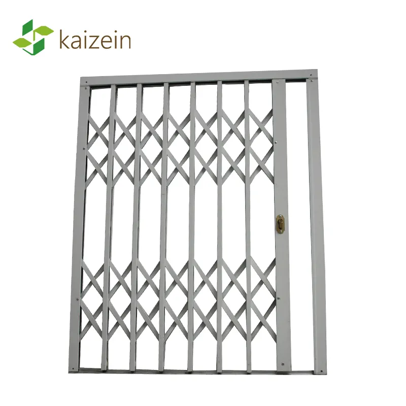 Decorative aluminum retractable security grilles door for gate