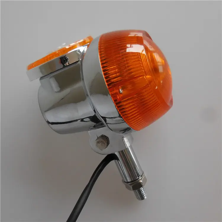 Vintage Motor LED Sinyal Giliran Indikator Lampu Amber Lampu dengan Refectors untuk Custom Sepeda Motor
