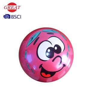 Bola de pilates para exercício infantil, brinquedo inflável atacado de 20cm pvc com bolas estampadas e logos