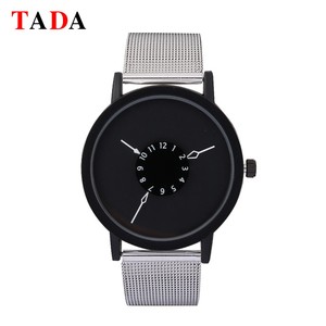 Top di lusso <span class=keywords><strong>argento</strong></span> maglia cinturino in acciaio di marca tada modo semplice quadrante 30 m impermeabile minimalista Del Quarzo Degli Uomini <span class=keywords><strong>orologio</strong></span> da polso - Product Image 3