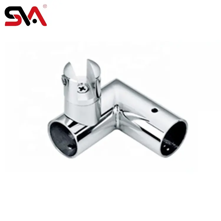 China Supplier Bathroom Glass Door Accessories square tube connector 3 way corner fitting