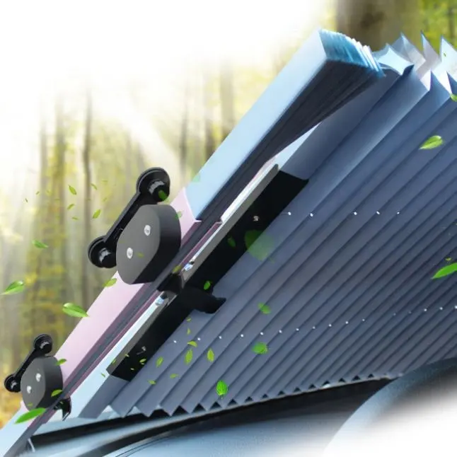 Универсальный Эластичный рекламный выдвижной роликовый автомобильный солнцезащитный козырек, боковой козырек для окон автомобиля