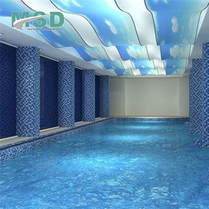 PVC película de estiramiento de techo Barrisol película aplicada en sala de baño para la decoración - Product Image 4