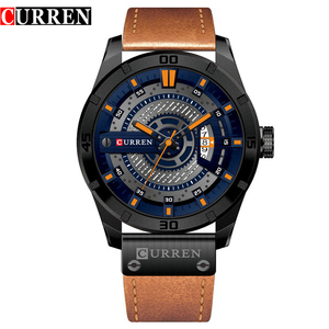 Montres de sport pour hommes de marque supérieure Bracelet en cuir Mode affaires Date Horloge Quartz Analogique Luxe Curren 8301 <span class=keywords><strong>Montre</strong></span> <span class=keywords><strong>homme</strong></span> Nouveau - Product Image 2