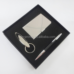<span class=keywords><strong>Nombre</strong></span> Premium de caso de la tarjeta llavero pluma del metal de regalo de negocios - Product Image 1
