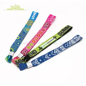 2024 Professional Top quality Promotion Gifts Fabric Bracelets No Minimum Order Festival Woven Wristbands
