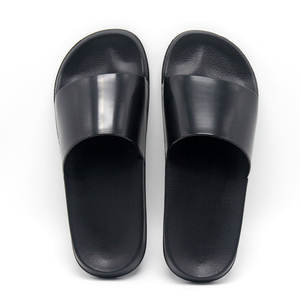 All'ingrosso personalizza il tuo logo pantofola scorrevole in eva nera, sandalo con diapositive in pvc, diapositive a sublimazione vuote nere per donna e <span class=keywords><strong>uomo</strong></span> - Product Image 5