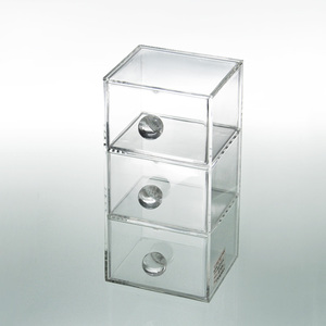 Clear 3 Tier Plastic Ring Storage Drawer Box <b>for</b> Jewelry - Product Image 1