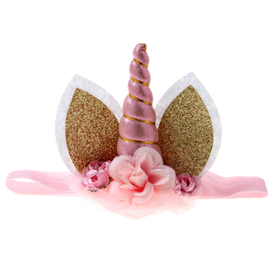 2018 nueva <span class=keywords><strong>moda</strong></span> unicornio Diadema con orejas grandes para bebé niña de <span class=keywords><strong>fiesta</strong></span> de navidad - Product Image 2