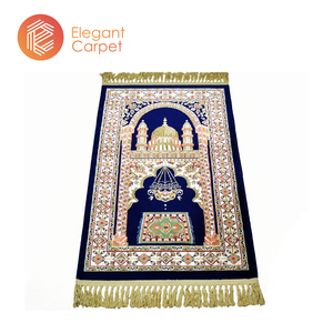 Bellissimo <span class=keywords><strong>Tappeto</strong></span> da Preghiera Islamico in <span class=keywords><strong>Viscosa</strong></span> Turca Realizzato a Macchina per Moschee - Product Image 2