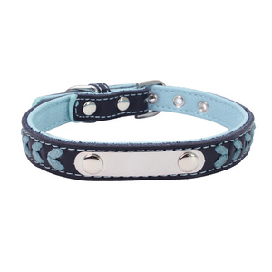 Collar de cuero trenzado personalizado para entrenamiento de esclavo suave, Collar para perro con nombre chapado, grabado personalizado en Collar, etiquetas de identificación para mascotas - Product Image 5