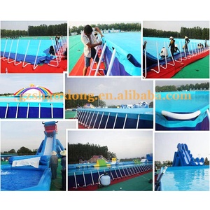 <span class=keywords><strong>Piscina</strong></span> inflable con marco de Metal de acero, equipo de juego de agua con marco de Metal para exteriores - Product Image 5