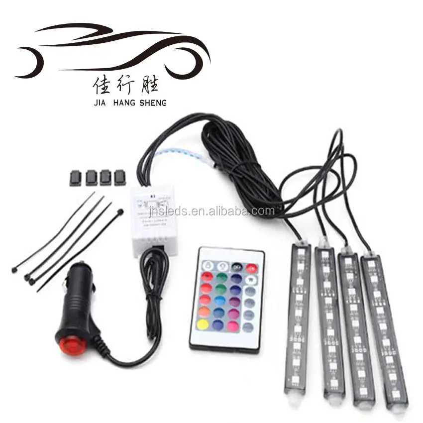 Guangzhou fabrika fiyat araba iç atmosfer ışıklar şerit 5050 RGB 12SMD esnek şerit ışık 12V araba iç aydınlatma